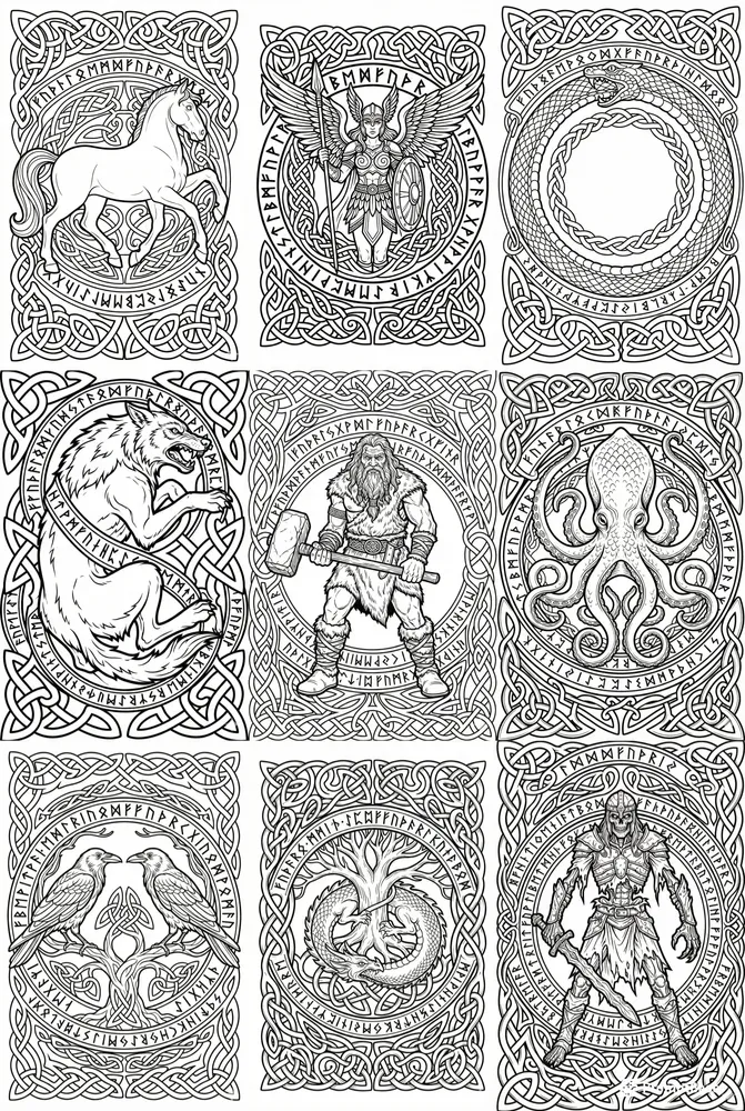 Nordic Myth Coloring Pages