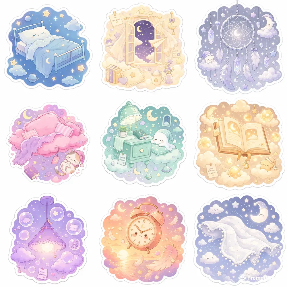 Floating Bedroom Sticker Packs