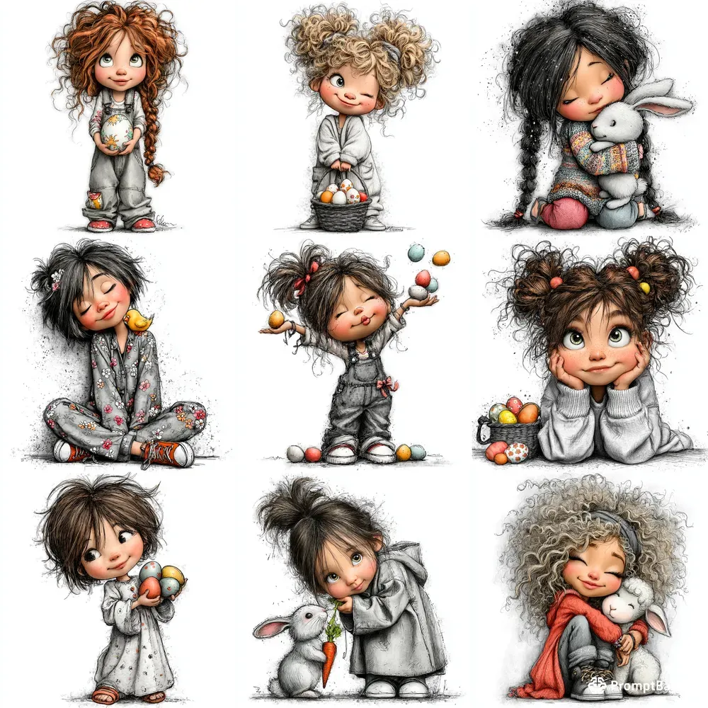 Easter Girl Clipart