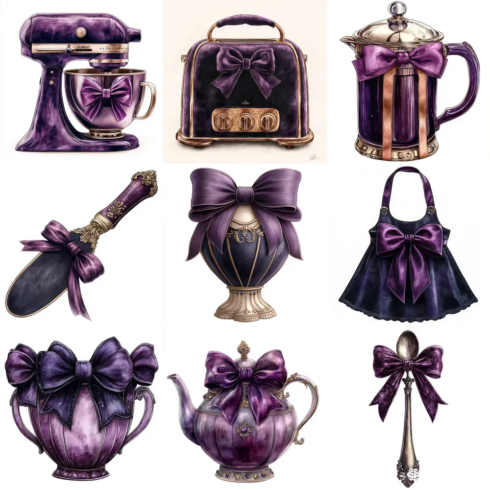 Coquette Kitchen Utensils Cliparts