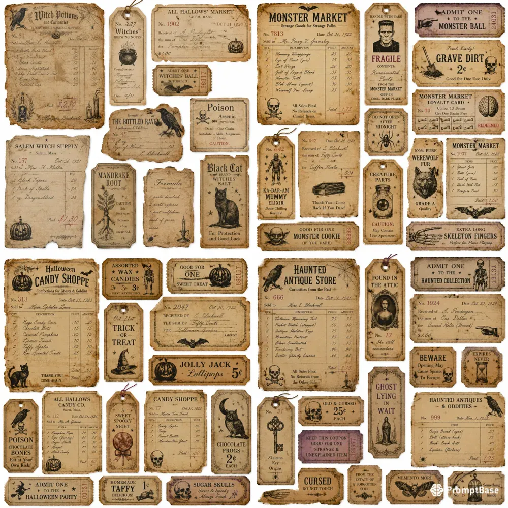 Halloween Receipt Ephemera Generator