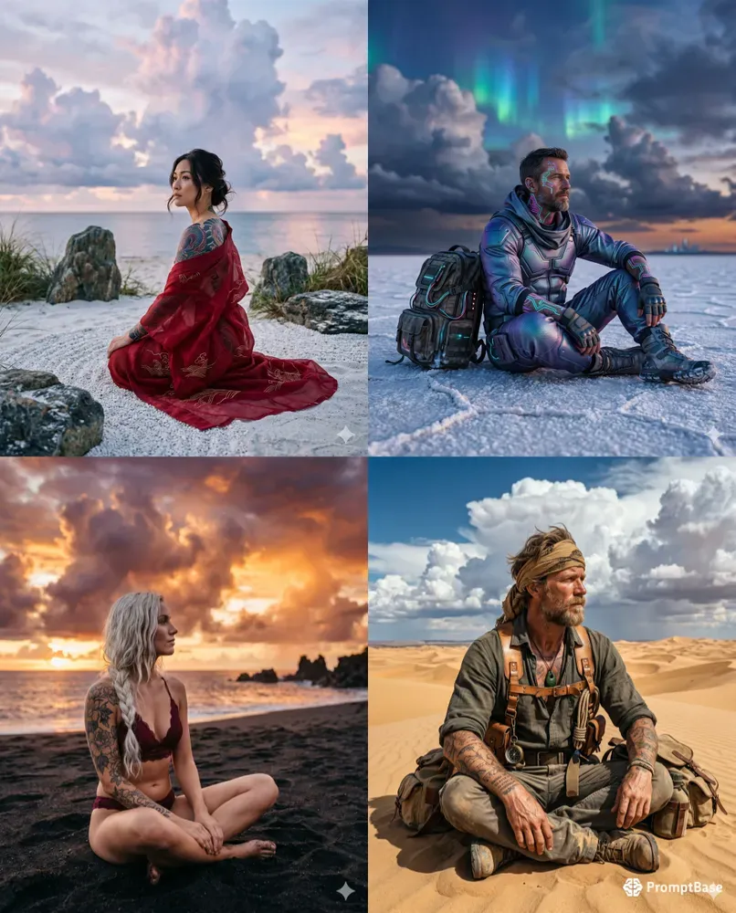 Ethereal Nomad Cinematic Tattoo Portraits