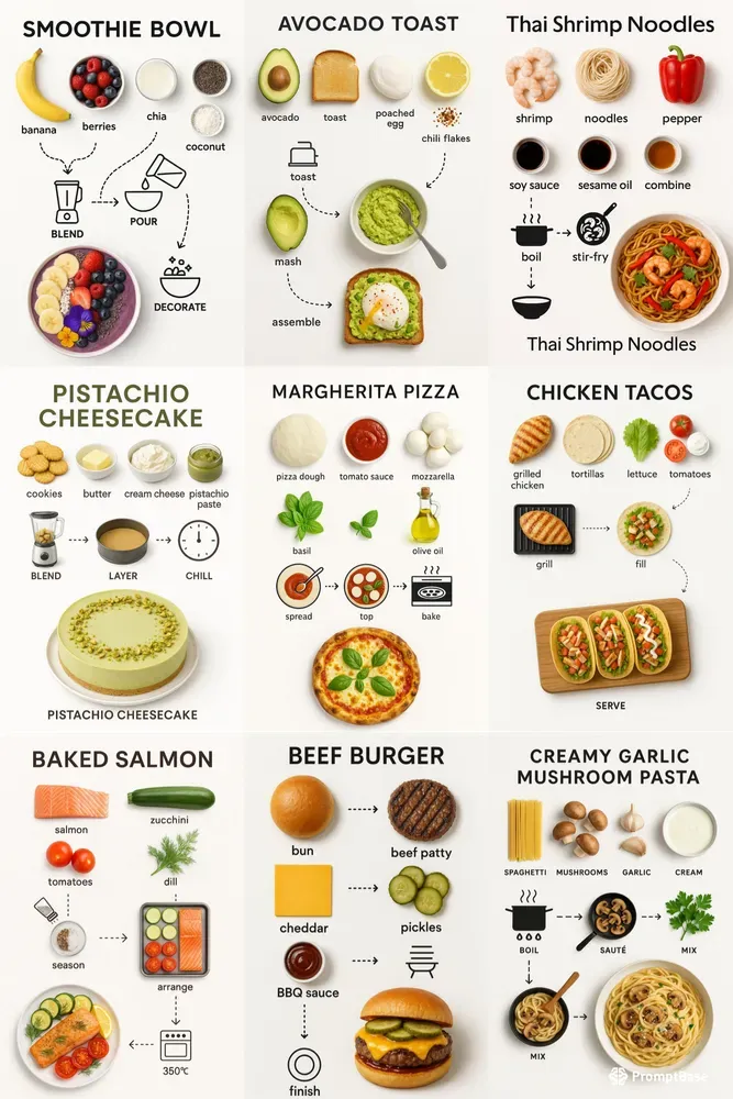 Realistic Recipe Infographics