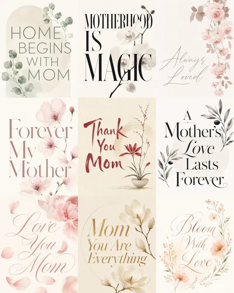 Mothers Day Typography Posters