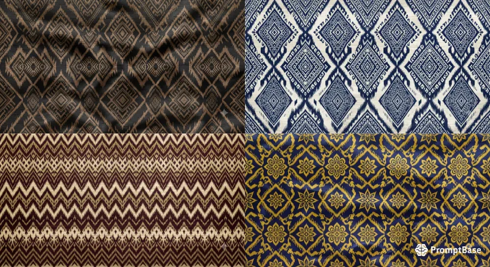 Thai Mudmee Silk Seamless Patterns