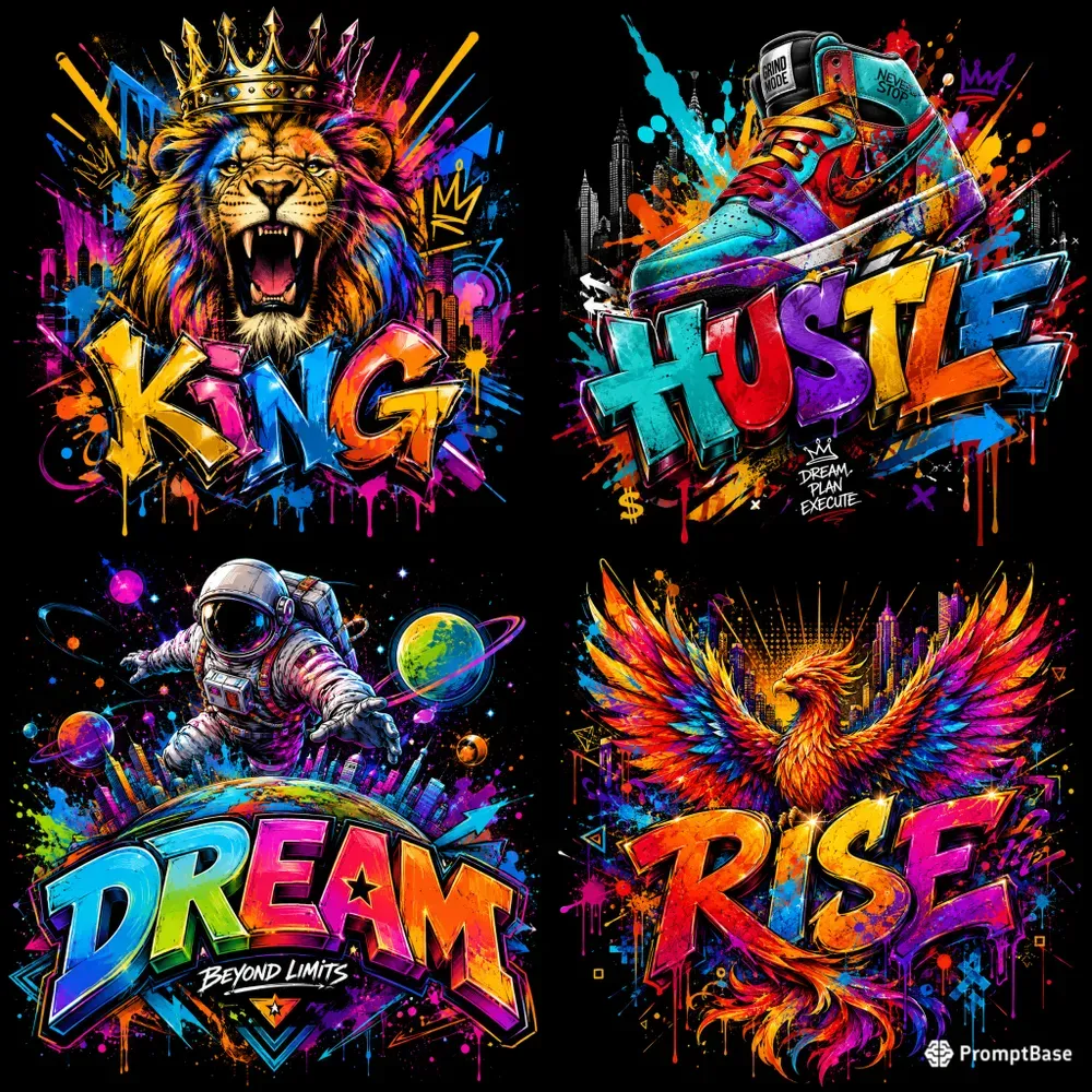 Vibrant Graffiti Pop Art Designs