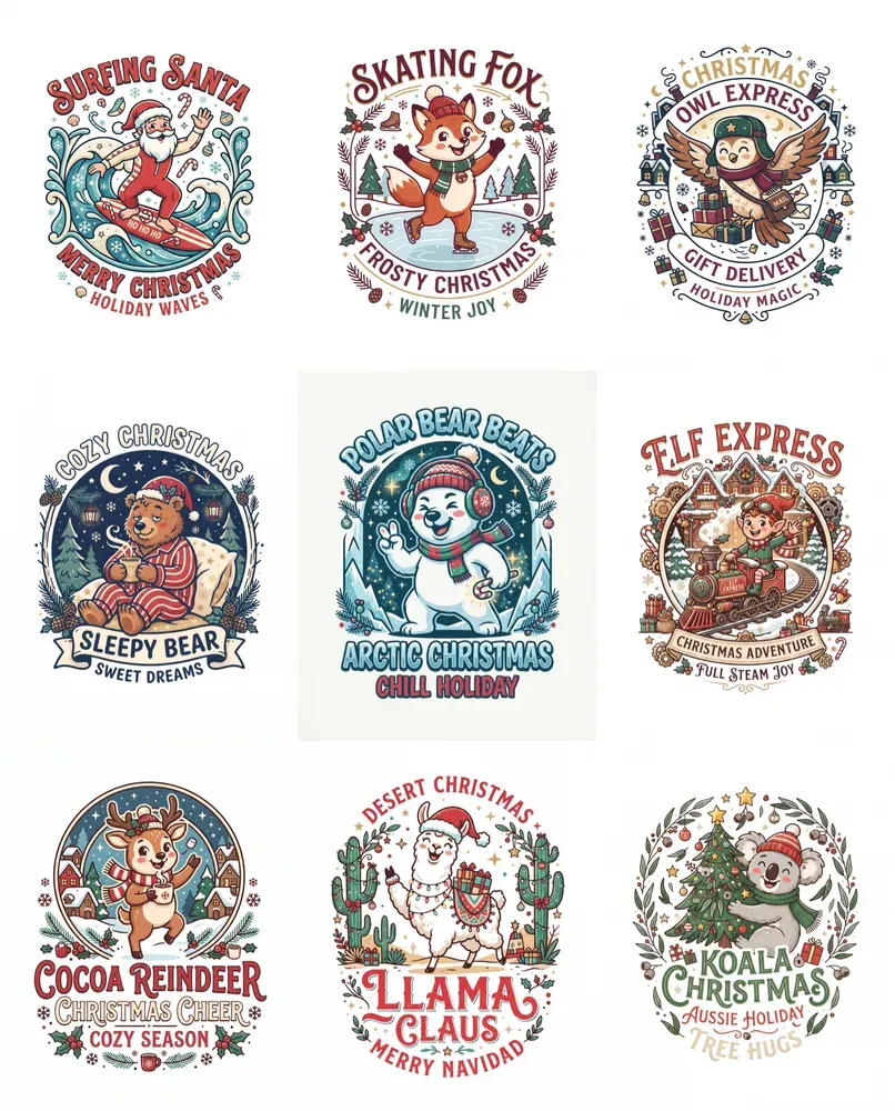 Whimsical Christmas Tshirts