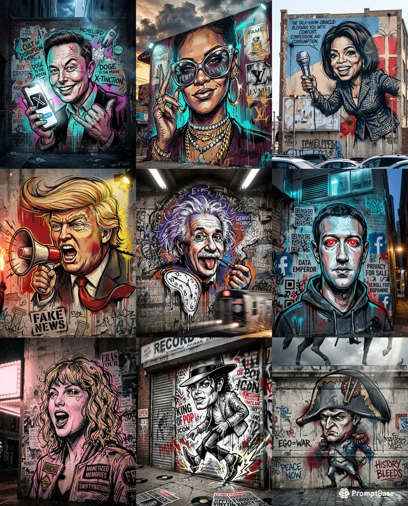 Cinematic Satirical Street Caricatures