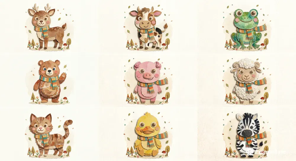 Classic Animal Cliparts For Storybooks