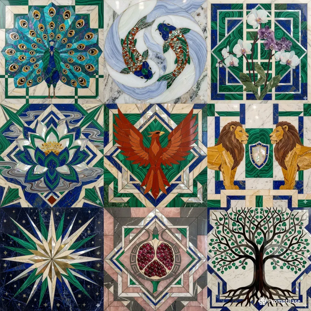 Opus Sectile Luxury Mineral Inlays