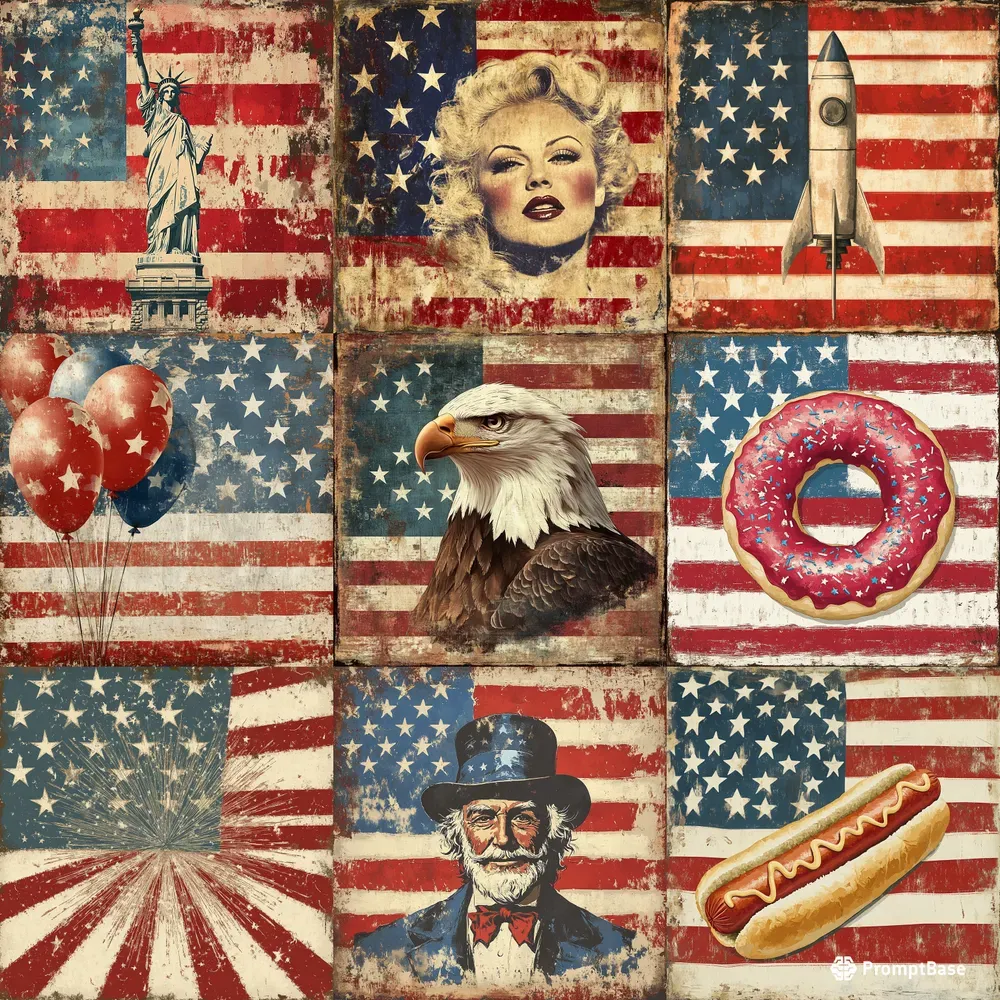 Grunge Patriotic 4th Of July Backgrounds