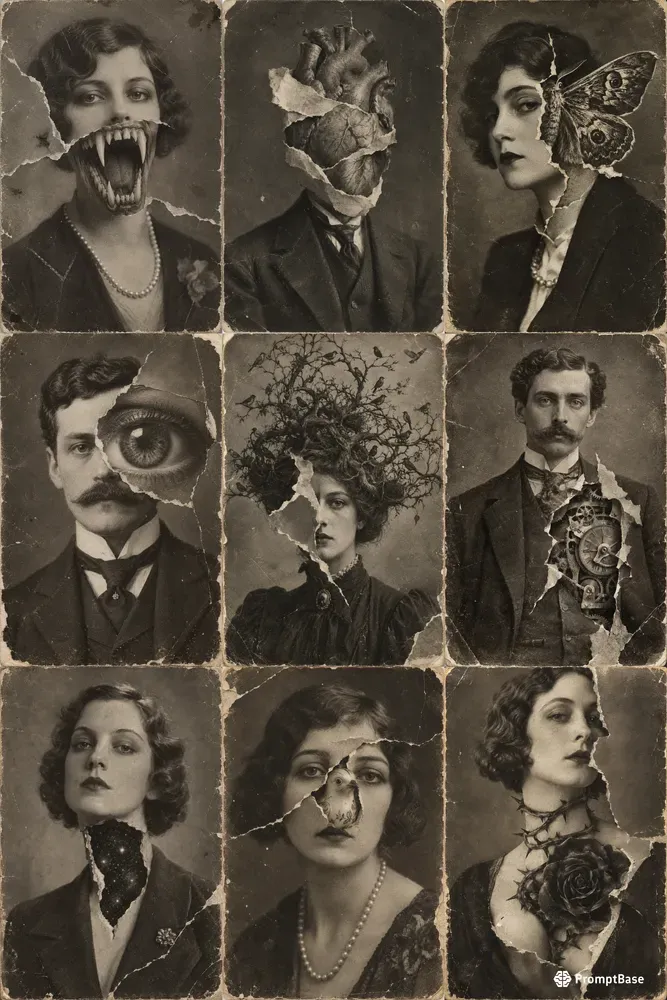 Dadaist Surreal Vintage Photo Collages