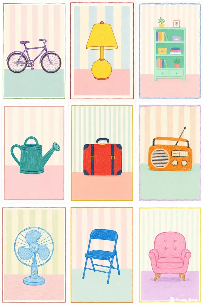 Playful Minimal Object Poster Collections