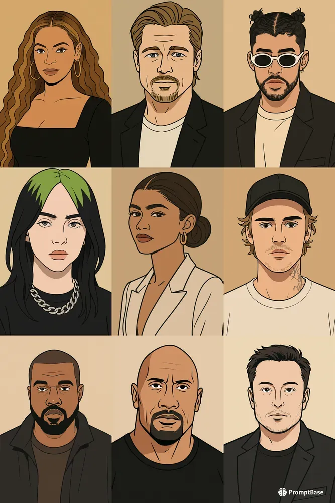 Webtoon Style Portraits