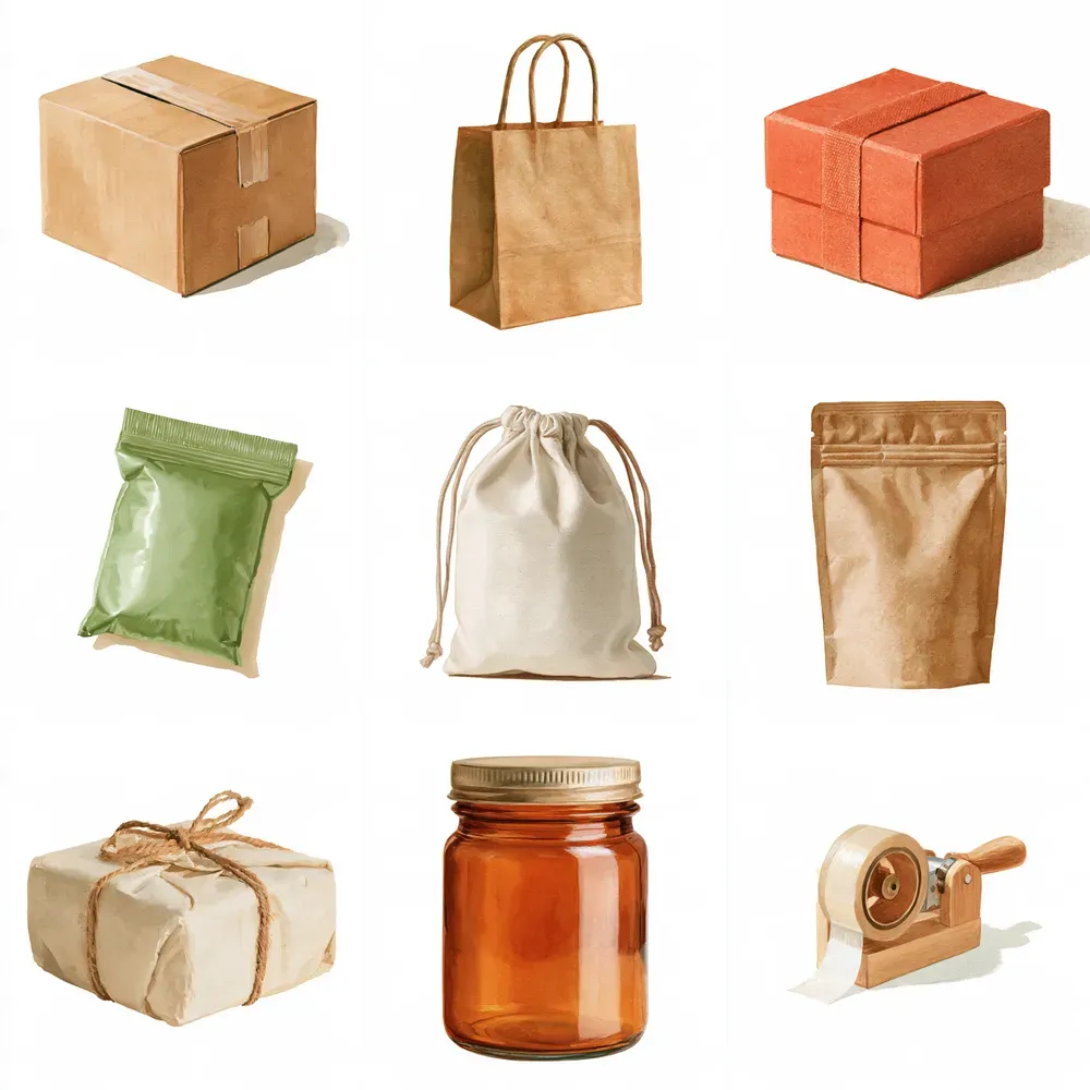 Small Business Packaging Object Cliparts