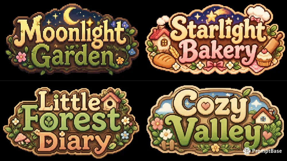 Cozy Pixel Game Logo Generator