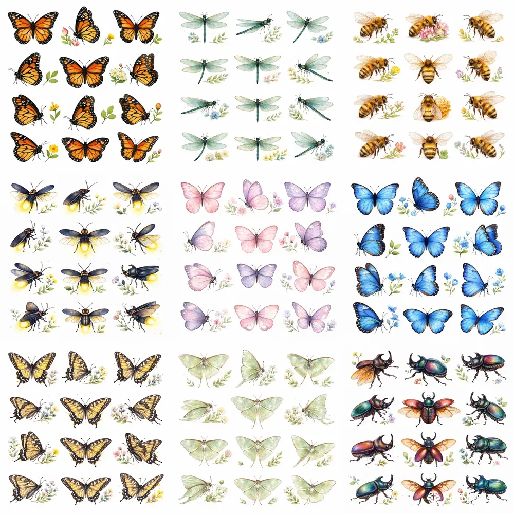 Watercolor Butterfly Insect Clipart