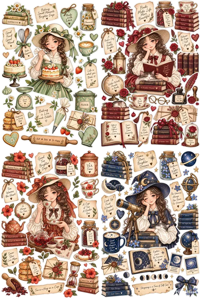 Aesthetic Junk Journal Sticker Packs