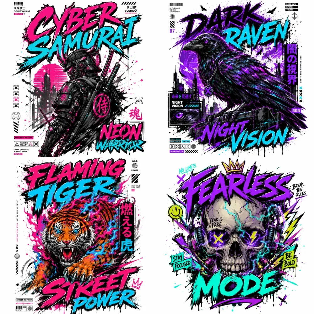 Neon Streetwear Tee Designs