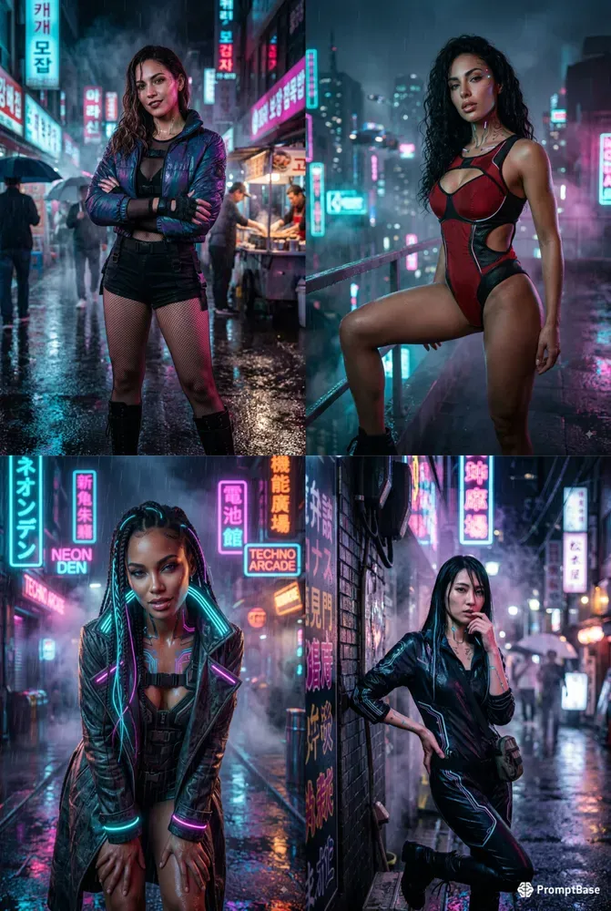 Cyberpunk Neon Queens
