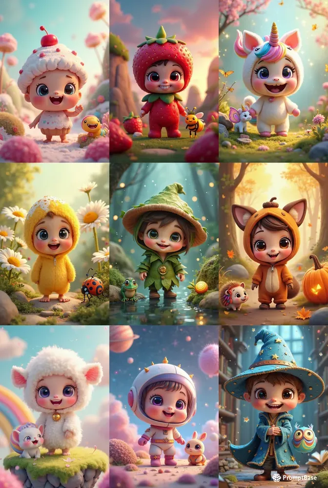 Whimsy Friends In Magical Worlds