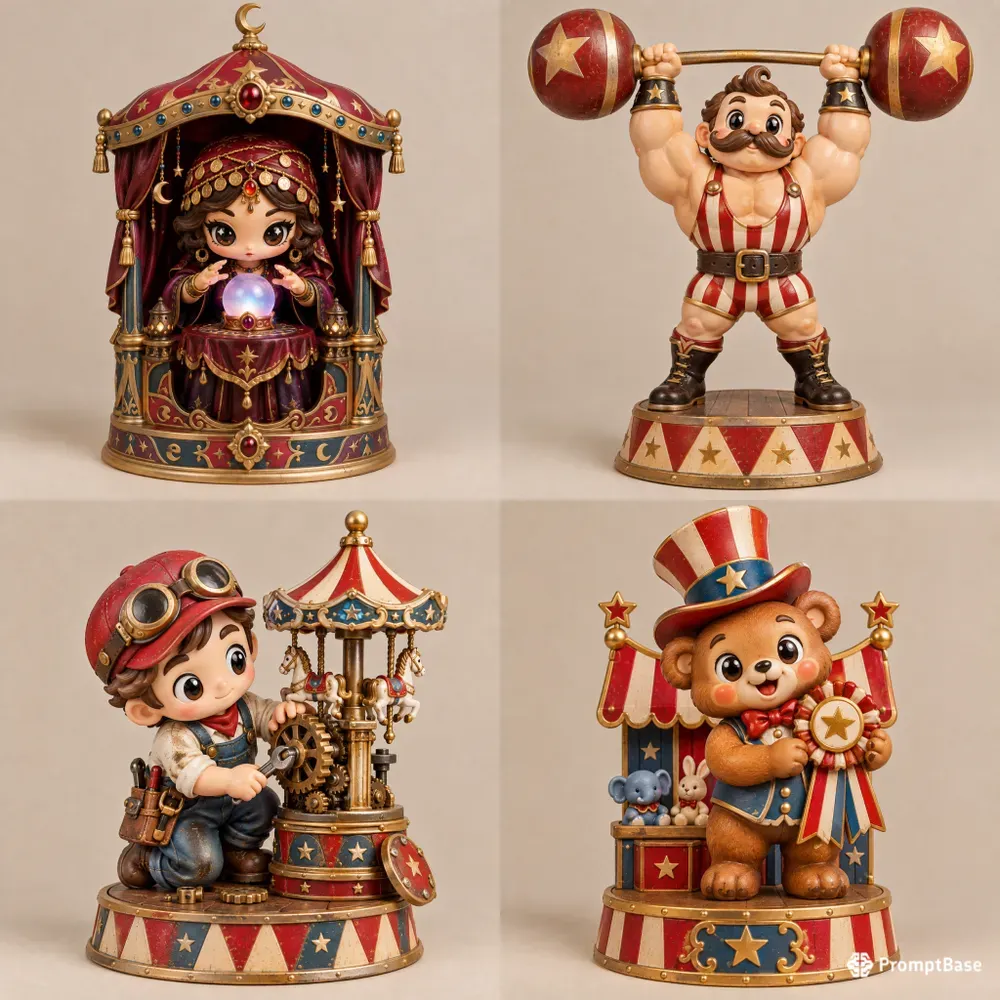 Carnival Curiosities Retro Circus Toys