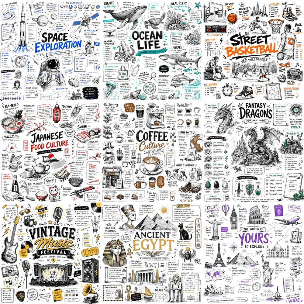 Doodle Story Collage Generator
