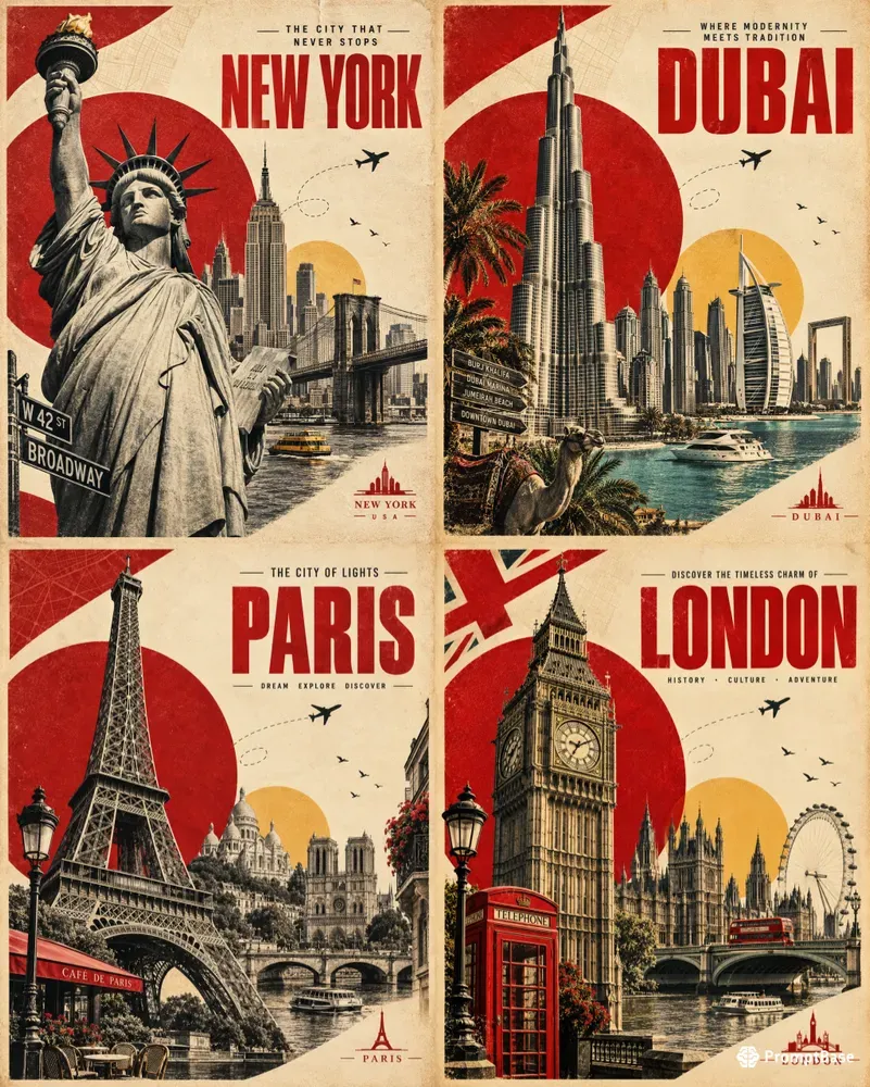 Vintage Travel Poster Creator