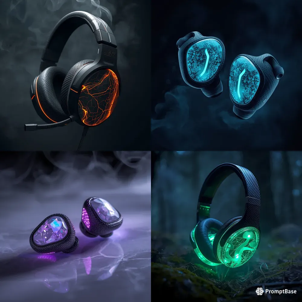 Futuristic Bioluminescent Audio Gear