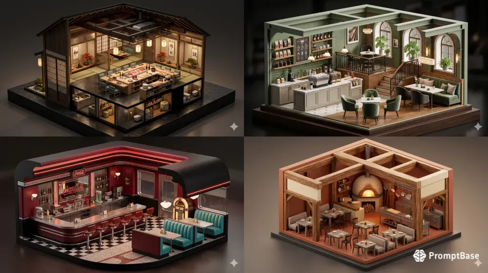 Restaurant Interior 3D Design Assets