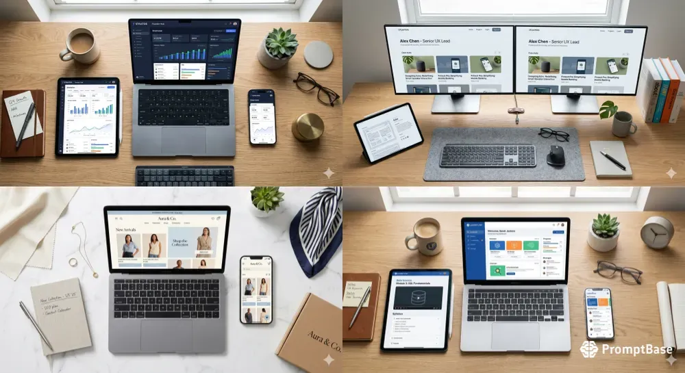 Flatlay Mockup Generator For Saas Web