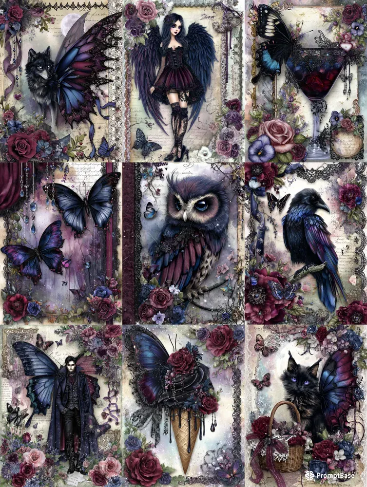 Dark Butterfly Junk Journals