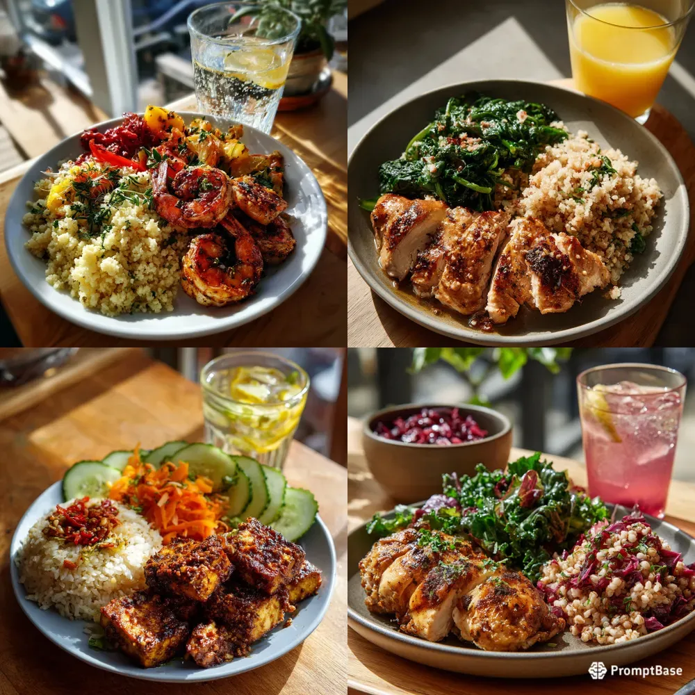 Aesthetic Healthy Meal Flatlays