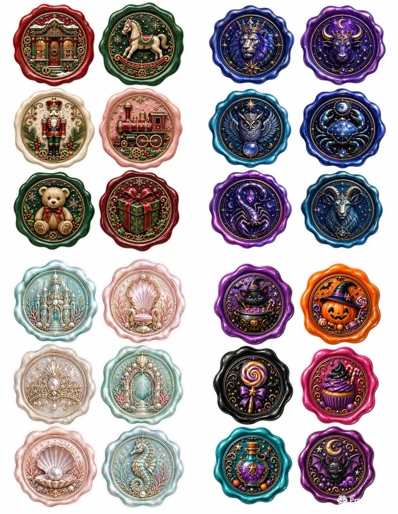 Printable Faux Wax Seal Medallions