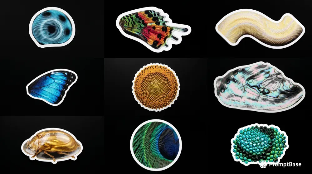Ultradetailed Organic Macro Stickers