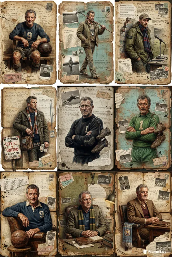 Vintage Football Portraits