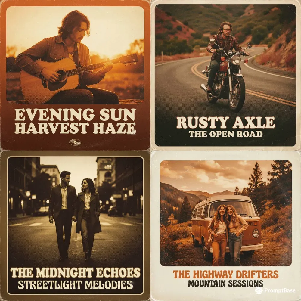 70s Retro Vinyl Album Cover Gens