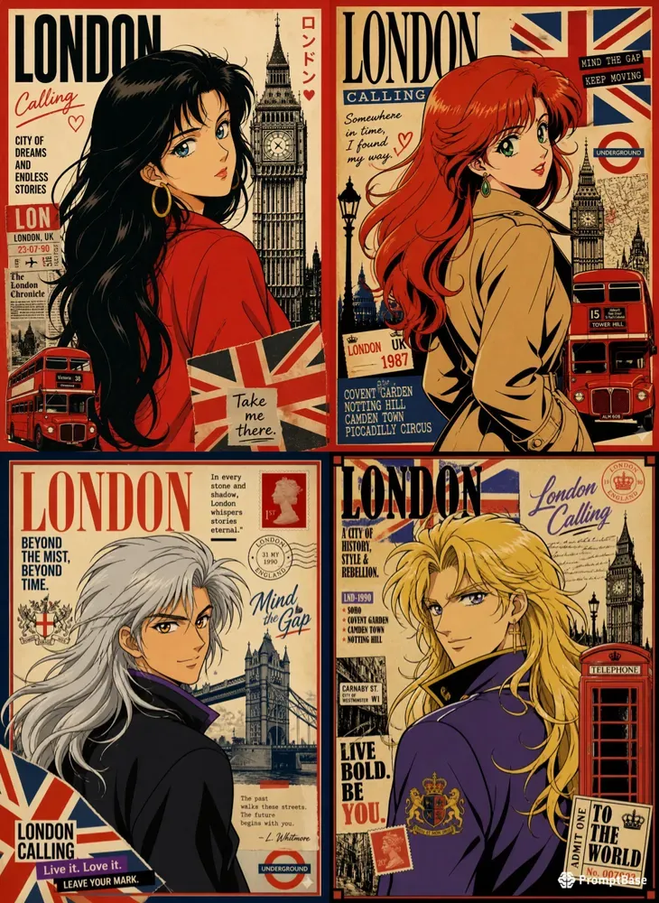 90s Retro Anime Posters