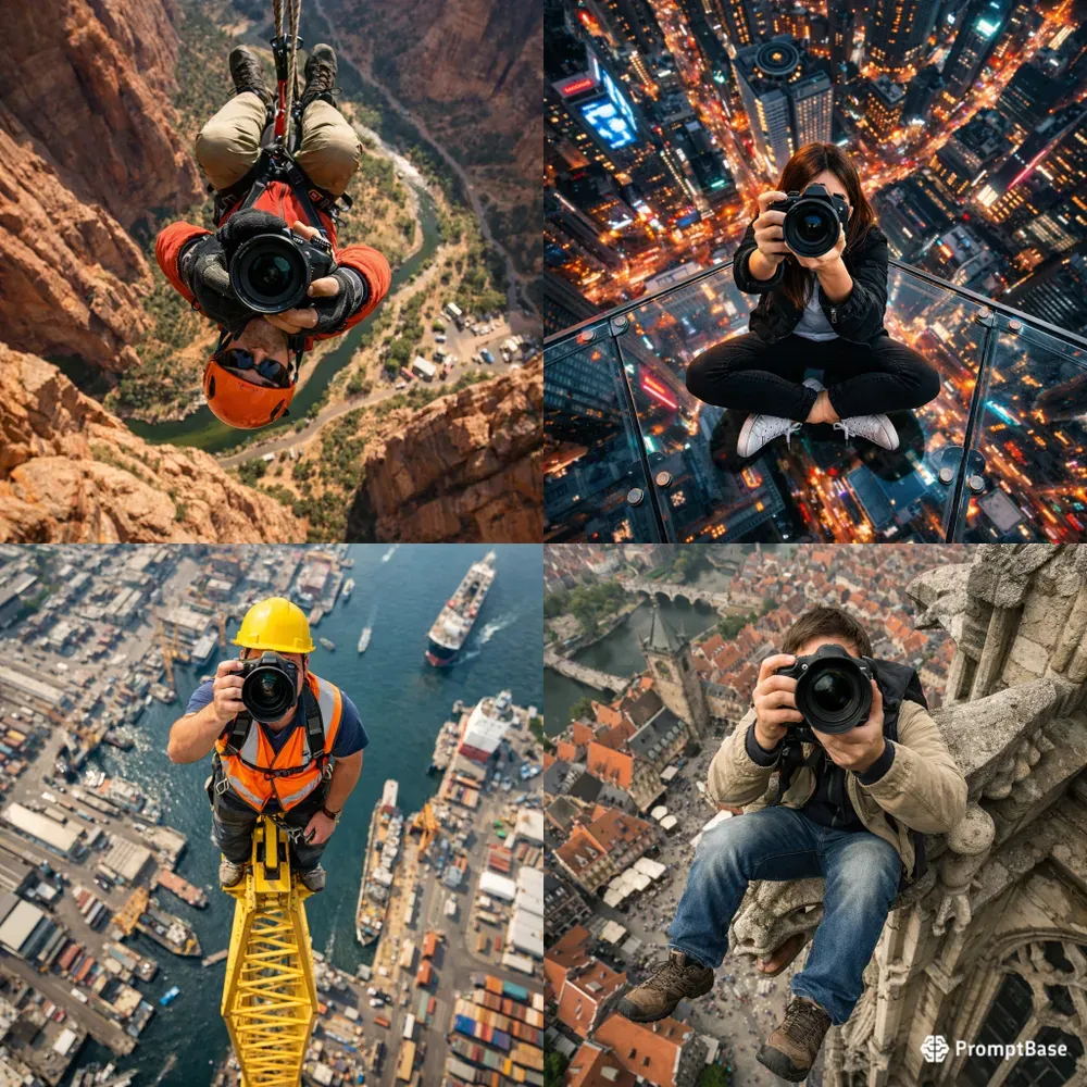 Epic Vertigo Aerial Selfies