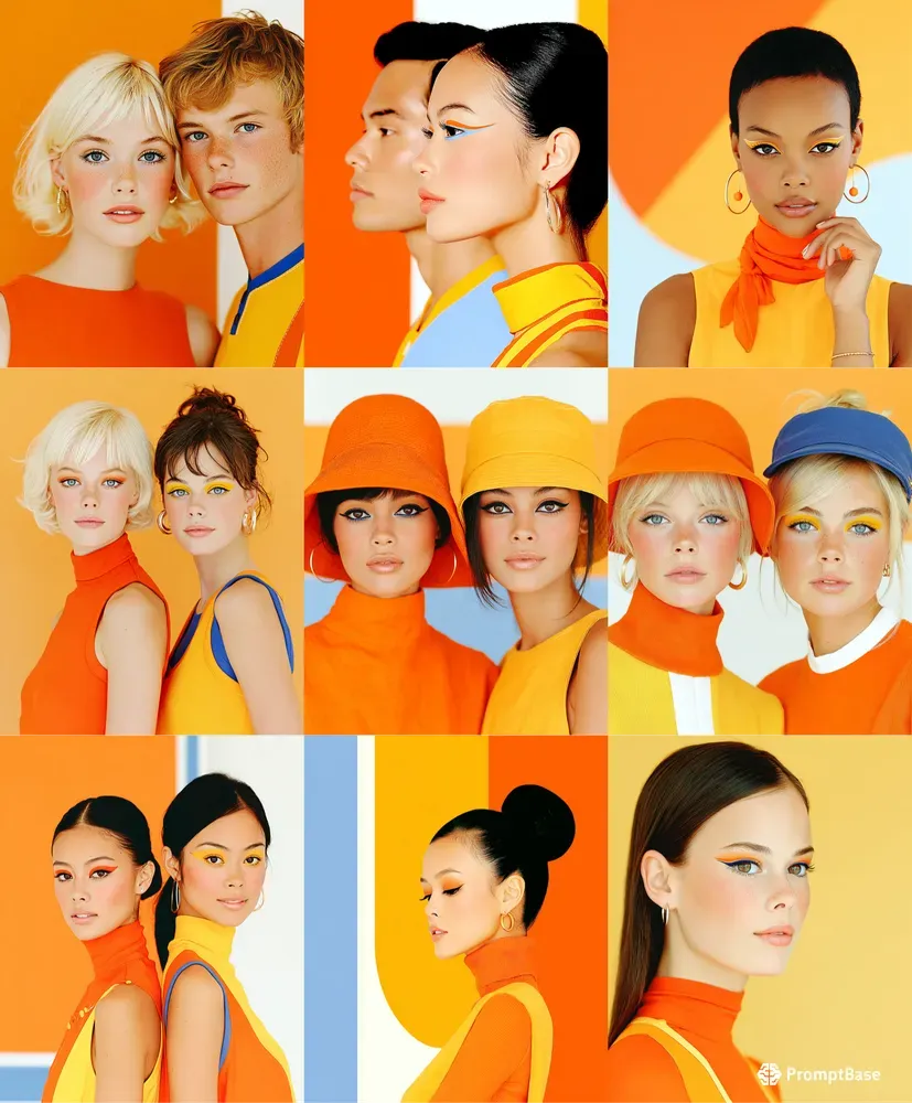 Bold Colorblock Beauty Portraits