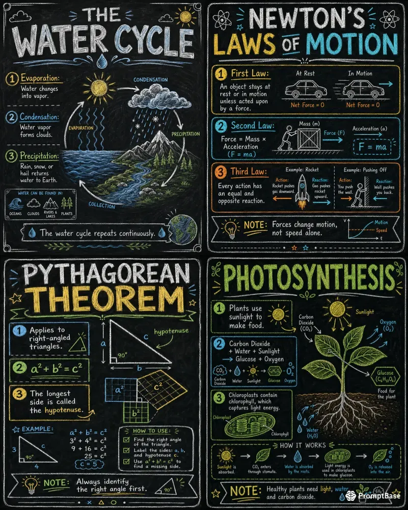 Hand Drawn Chalkboard Infographics
