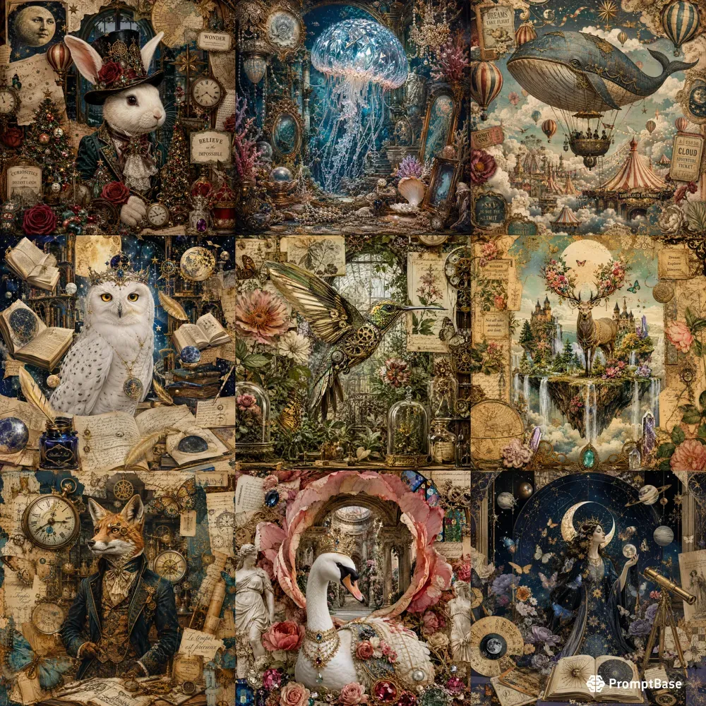 Whimsical Surreal Collage Art