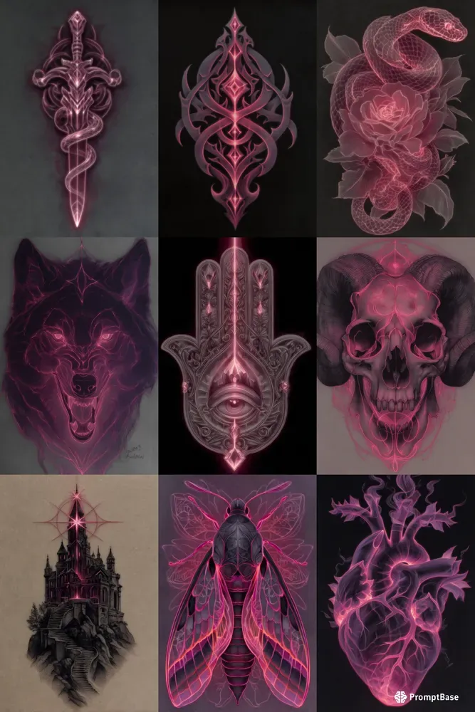 Glowing Tattoo Designs