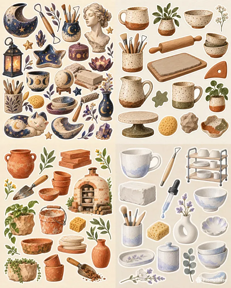 Ceramic Studio Sticker Sheets