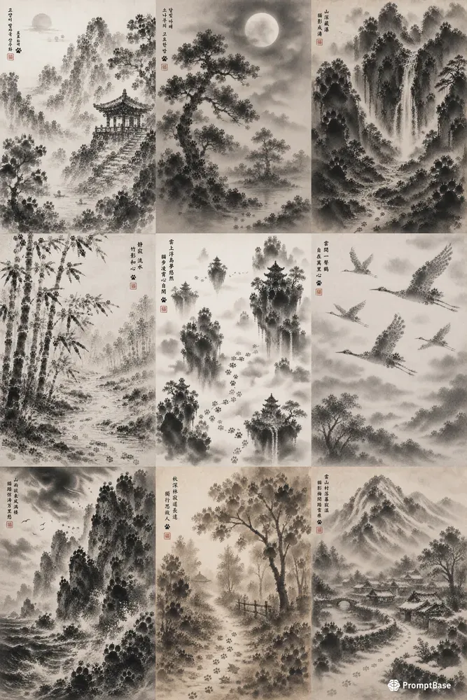 Cat Paw Ink Wash Generator