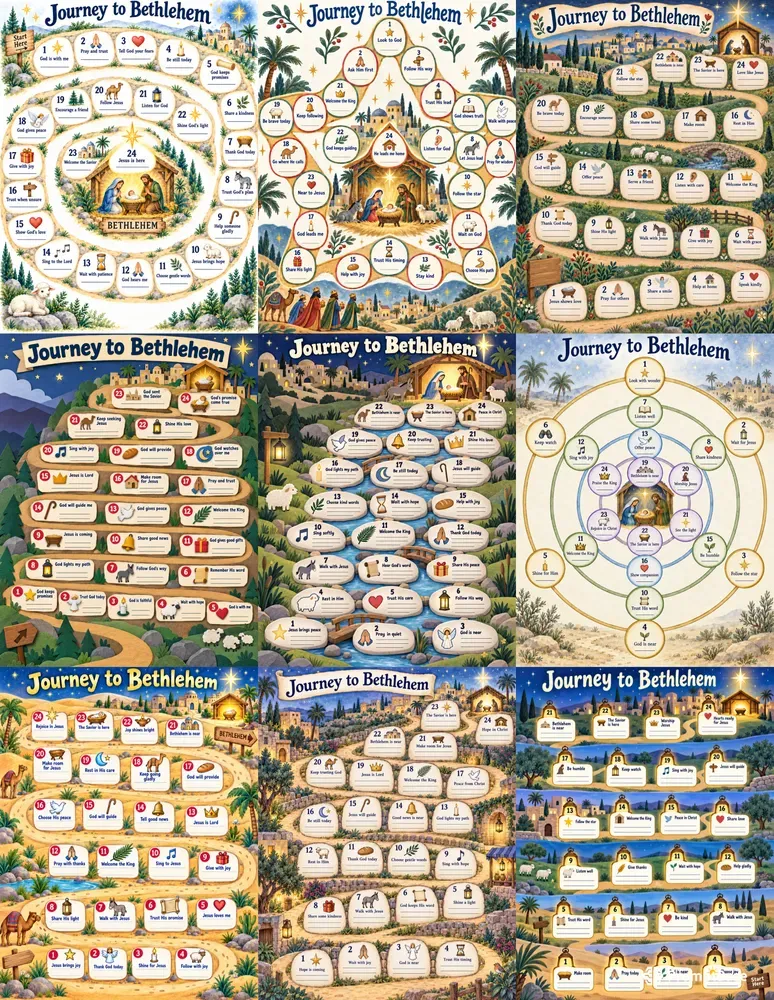 Kids Christian Advent Maps