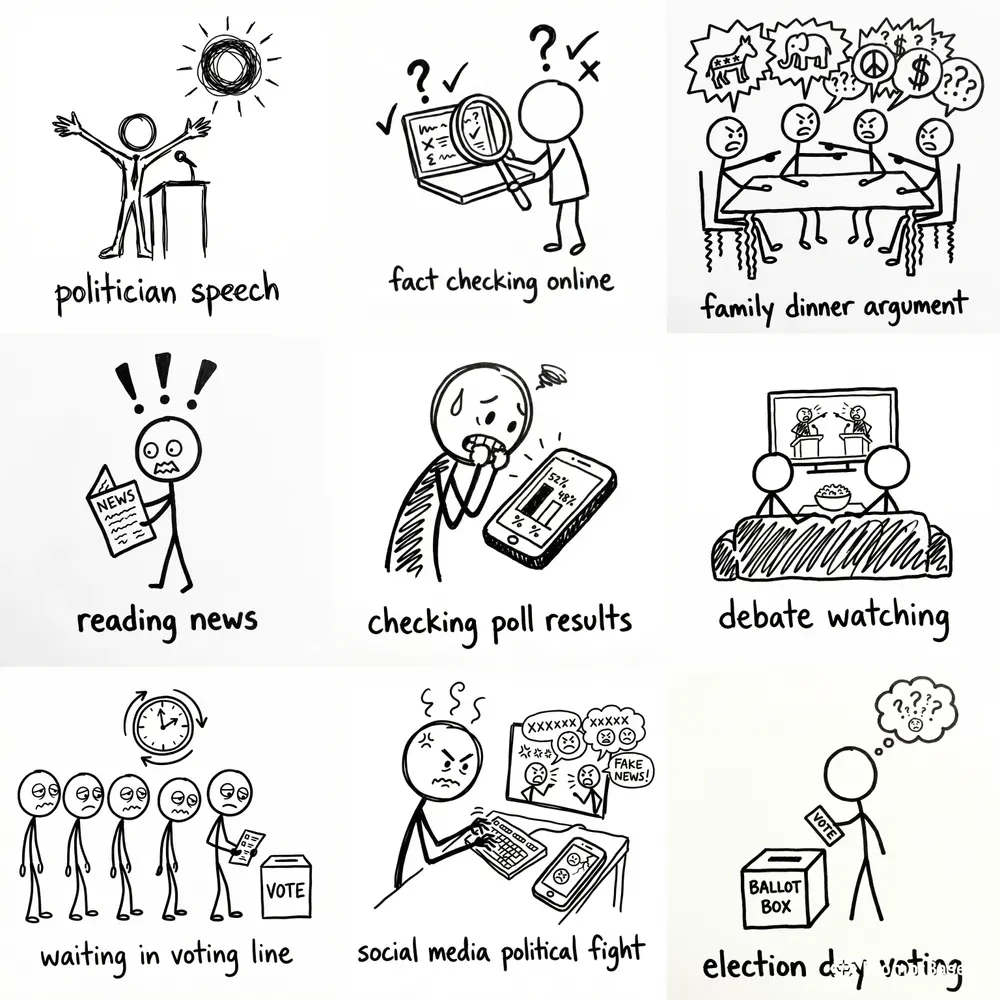 Politics Stick Figure Doodles