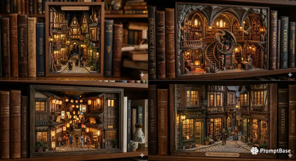 Miniature Book Nooks