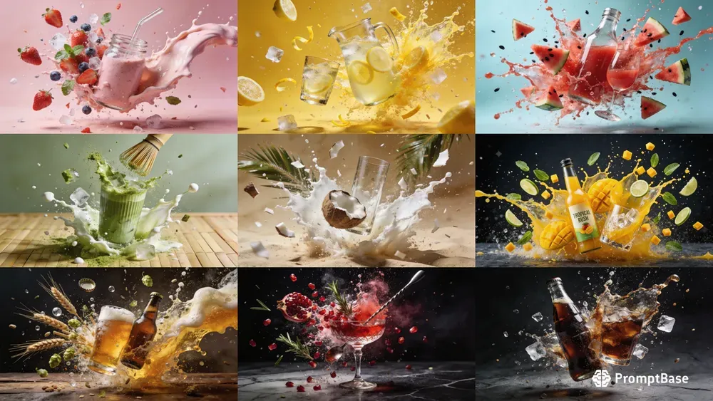 4K Liquid Splash Product Photography