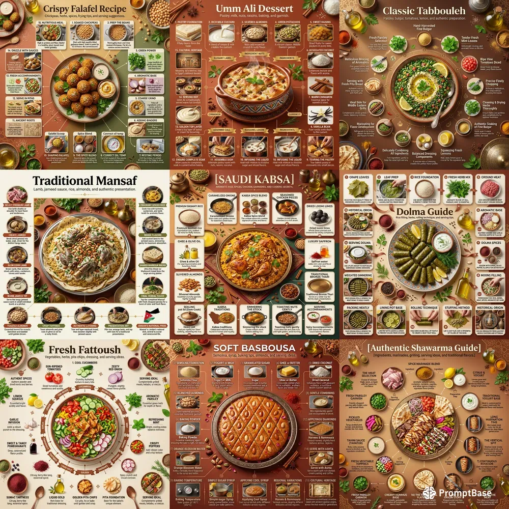 Luxury Middle Eastern Food Infographics